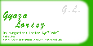 gyozo lorisz business card